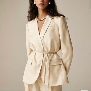 J.Crew Women’s Rope-tie blazer in glossy twill